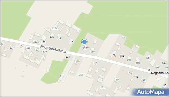 Rogóźno-Kolonia, Rogóźno-Kolonia, 112, mapa Rogóźno-Kolonia