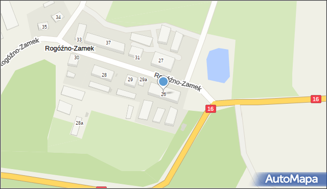 Rogóźno-Zamek, Rogóźno-Zamek, 26, mapa Rogóźno-Zamek