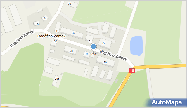 Rogóźno-Zamek, Rogóźno-Zamek, 29a, mapa Rogóźno-Zamek