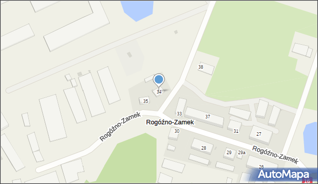 Rogóźno-Zamek, Rogóźno-Zamek, 34, mapa Rogóźno-Zamek