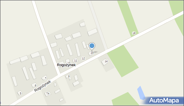 Rogożynek, Rogożynek, 13, mapa Rogożynek