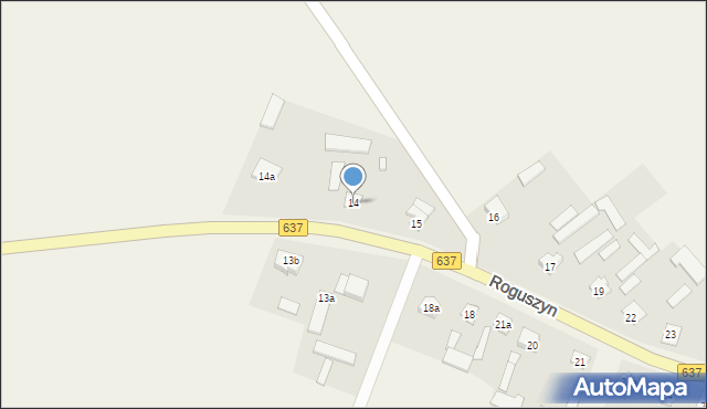 Roguszyn, Roguszyn, 14, mapa Roguszyn