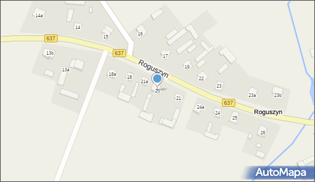 Roguszyn, Roguszyn, 20, mapa Roguszyn