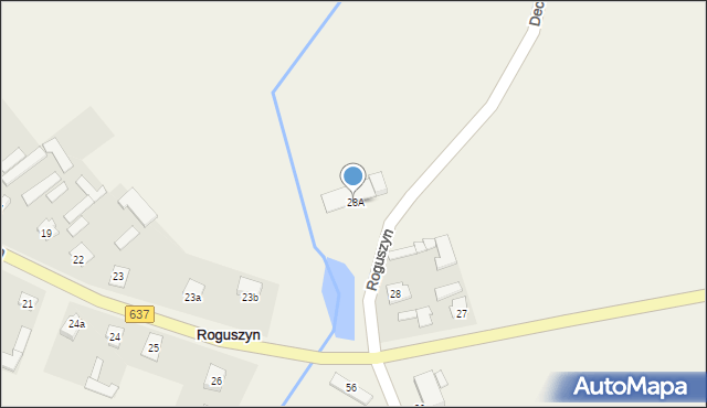 Roguszyn, Roguszyn, 28A, mapa Roguszyn