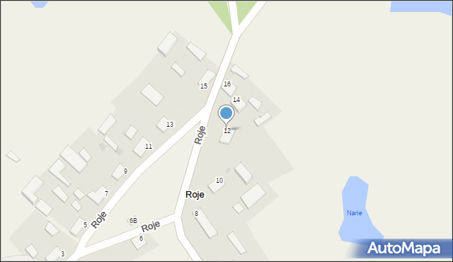 Roje, Roje, 12, mapa Roje