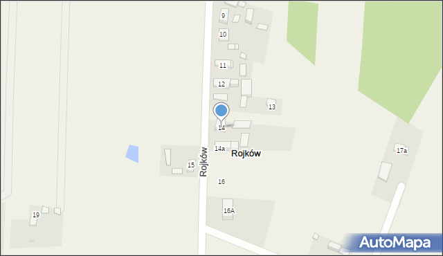 Rojków, Rojków, 14, mapa Rojków