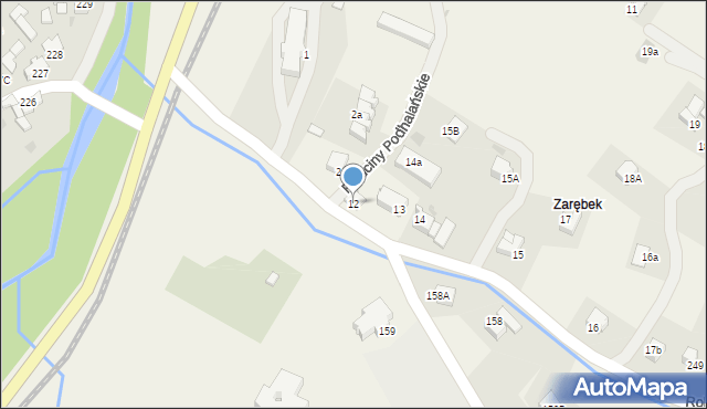 Rokiciny Podhalańskie, Rokiciny Podhalańskie, 12, mapa Rokiciny Podhalańskie