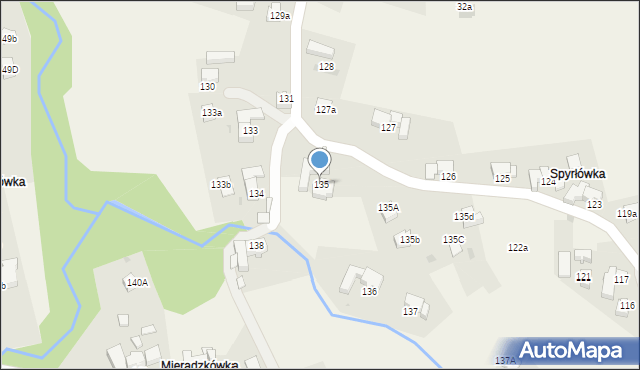 Rokiciny Podhalańskie, Rokiciny Podhalańskie, 135, mapa Rokiciny Podhalańskie