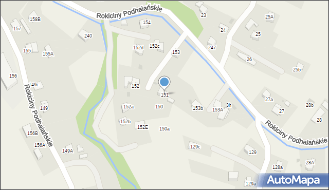 Rokiciny Podhalańskie, Rokiciny Podhalańskie, 151, mapa Rokiciny Podhalańskie