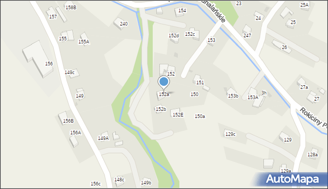 Rokiciny Podhalańskie, Rokiciny Podhalańskie, 152a, mapa Rokiciny Podhalańskie