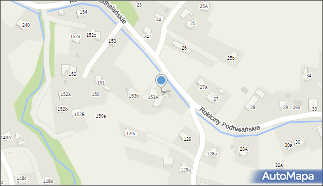 Rokiciny Podhalańskie, Rokiciny Podhalańskie, 153h, mapa Rokiciny Podhalańskie