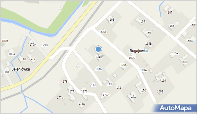 Rokiciny Podhalańskie, Rokiciny Podhalańskie, 174A, mapa Rokiciny Podhalańskie