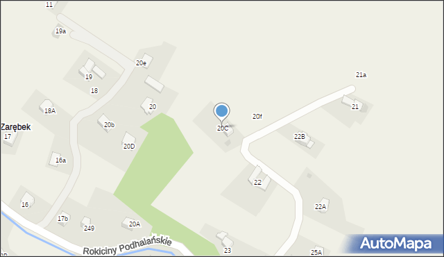 Rokiciny Podhalańskie, Rokiciny Podhalańskie, 20C, mapa Rokiciny Podhalańskie