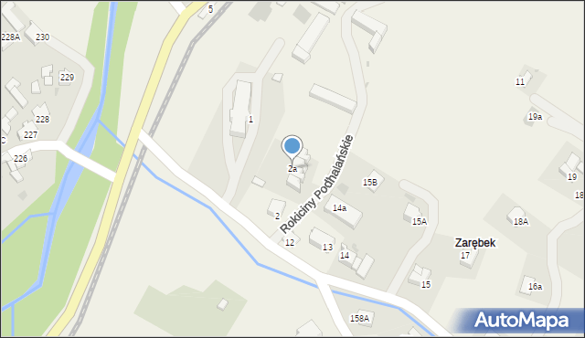 Rokiciny Podhalańskie, Rokiciny Podhalańskie, 2a, mapa Rokiciny Podhalańskie