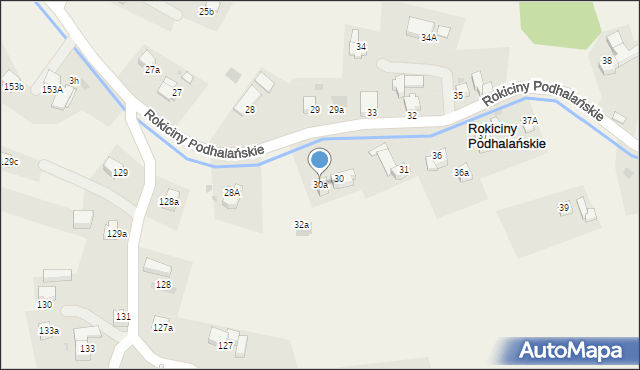 Rokiciny Podhalańskie, Rokiciny Podhalańskie, 30a, mapa Rokiciny Podhalańskie