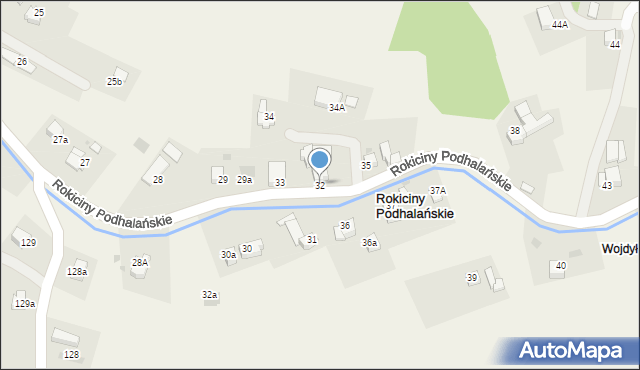 Rokiciny Podhalańskie, Rokiciny Podhalańskie, 32, mapa Rokiciny Podhalańskie