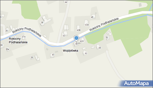 Rokiciny Podhalańskie, Rokiciny Podhalańskie, 42, mapa Rokiciny Podhalańskie