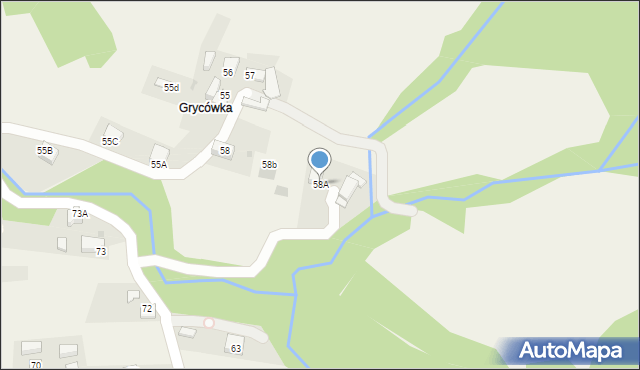 Rokiciny Podhalańskie, Rokiciny Podhalańskie, 58A, mapa Rokiciny Podhalańskie