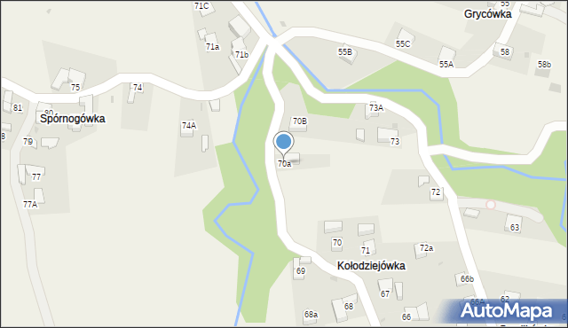 Rokiciny Podhalańskie, Rokiciny Podhalańskie, 70a, mapa Rokiciny Podhalańskie