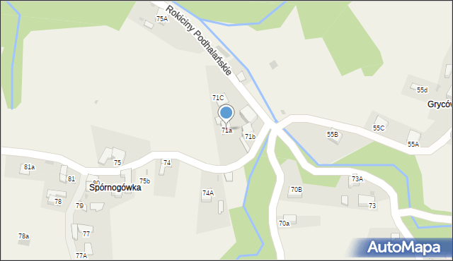 Rokiciny Podhalańskie, Rokiciny Podhalańskie, 71a, mapa Rokiciny Podhalańskie