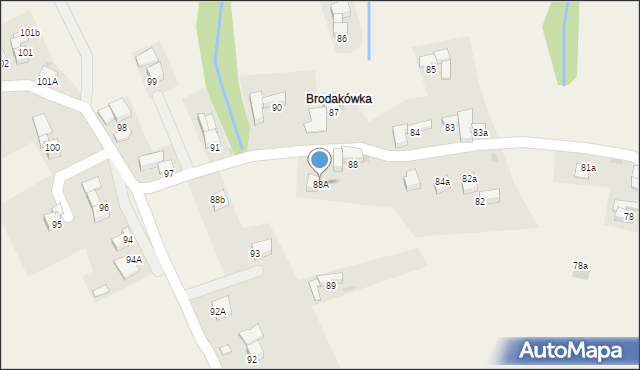 Rokiciny Podhalańskie, Rokiciny Podhalańskie, 88A, mapa Rokiciny Podhalańskie