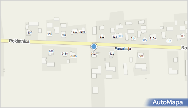 Rokietnica, Rokietnica, 301A, mapa Rokietnica