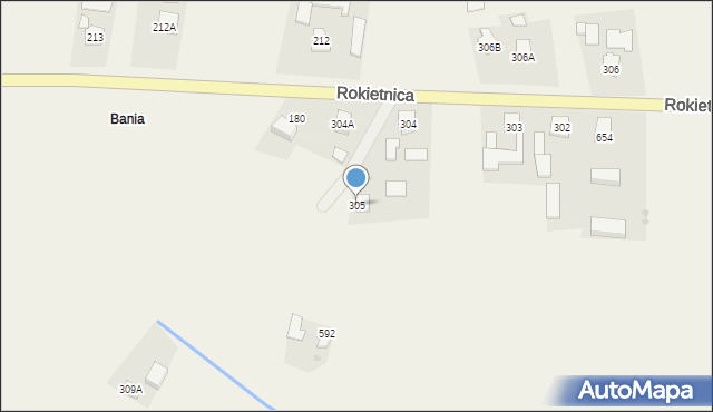 Rokietnica, Rokietnica, 305, mapa Rokietnica