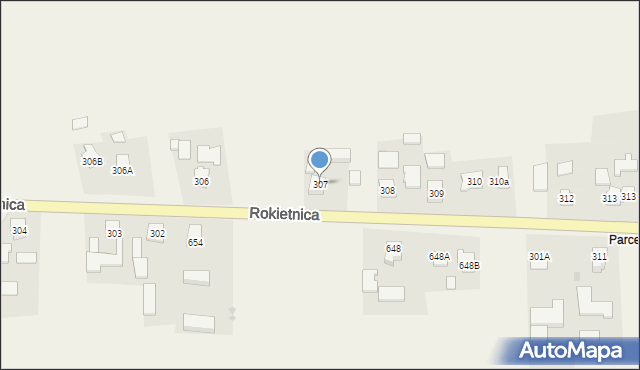 Rokietnica, Rokietnica, 307, mapa Rokietnica