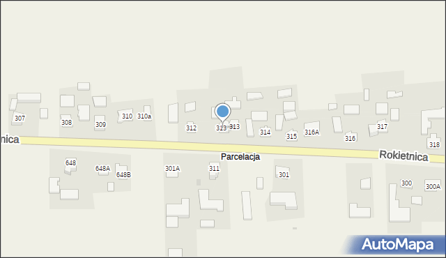 Rokietnica, Rokietnica, 313a, mapa Rokietnica