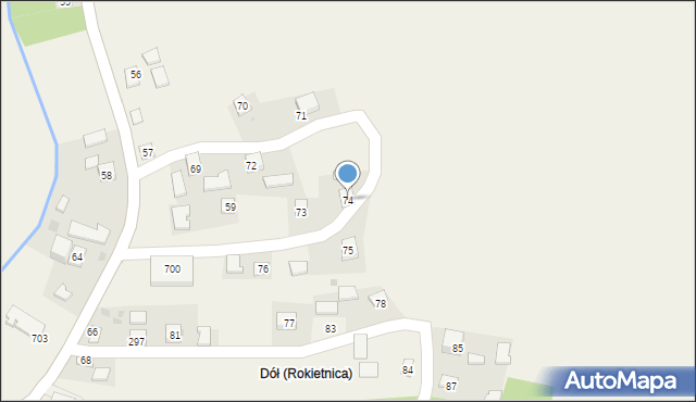 Rokietnica, Rokietnica, 74, mapa Rokietnica