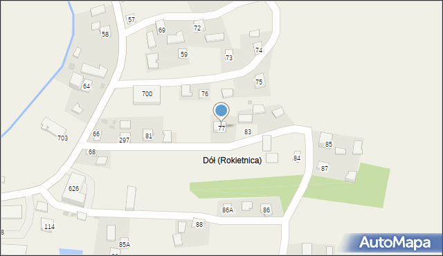 Rokietnica, Rokietnica, 77, mapa Rokietnica