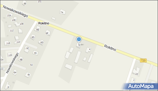 Rokitno, Rokitno, 5, mapa Rokitno