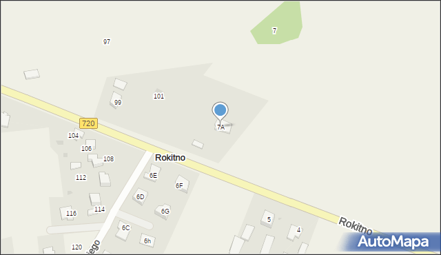 Rokitno, Rokitno, 7A, mapa Rokitno