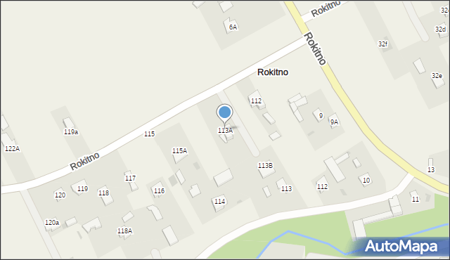 Rokitno, Rokitno, 113A, mapa Rokitno