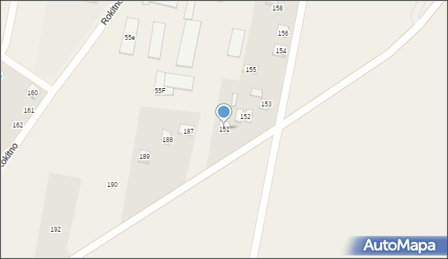 Rokitno, Rokitno, 151, mapa Rokitno