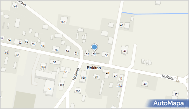 Rokitno, Rokitno, 51, mapa Rokitno