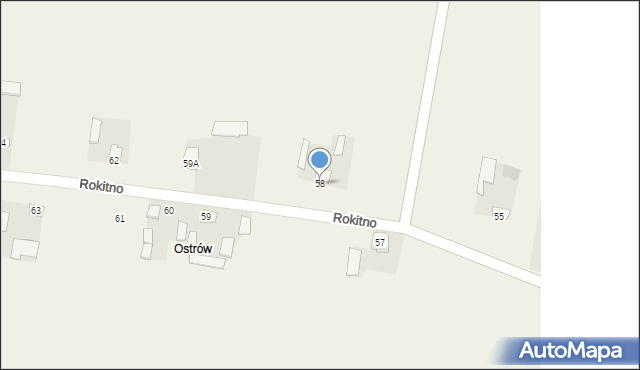 Rokitno, Rokitno, 58, mapa Rokitno