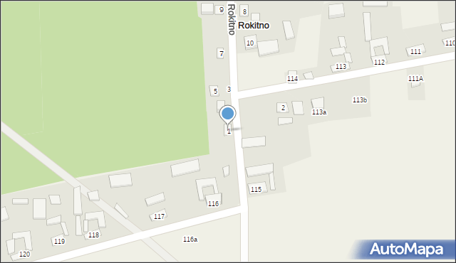 Rokitno, Rokitno, 1, mapa Rokitno