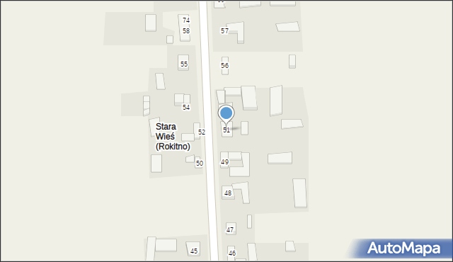 Rokitno, Rokitno, 51, mapa Rokitno