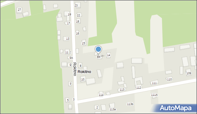 Rokitno, Rokitno, 8A, mapa Rokitno