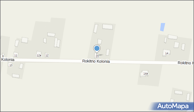 Rokitno Kolonia, Rokitno Kolonia, 13, mapa Rokitno Kolonia