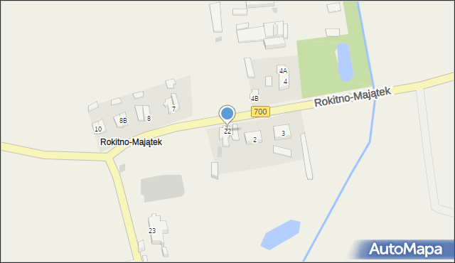 Rokitno-Majątek, Rokitno-Majątek, 22, mapa Rokitno-Majątek