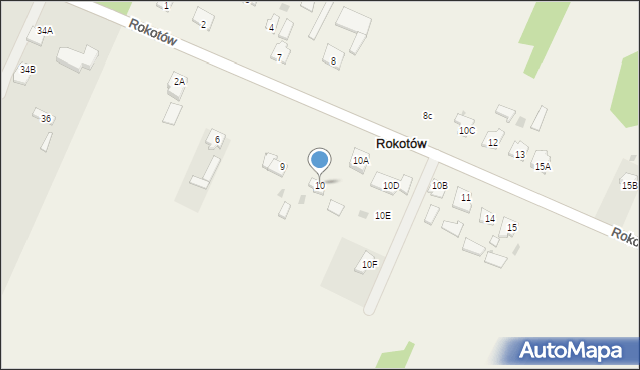 Rokotów, Rokotów, 10, mapa Rokotów