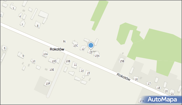 Rokotów, Rokotów, 13, mapa Rokotów