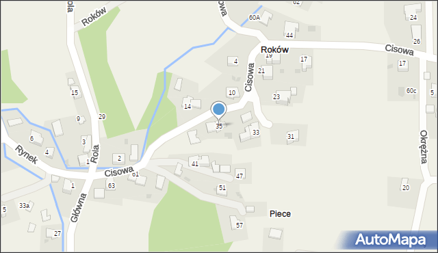 Roków, Roków, 15, mapa Roków