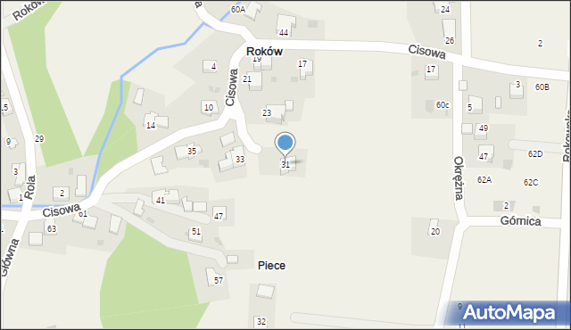 Roków, Roków, 66, mapa Roków