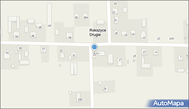 Rokszyce Drugie, Rokszyce Drugie, 21, mapa Rokszyce Drugie