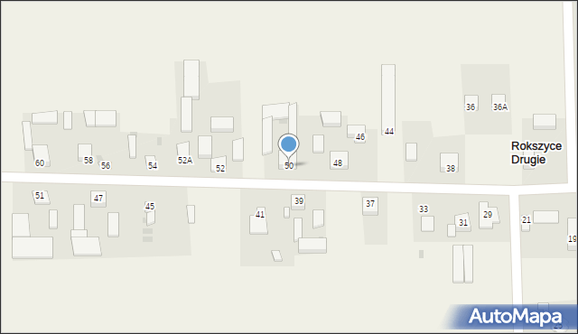 Rokszyce Drugie, Rokszyce Drugie, 50, mapa Rokszyce Drugie