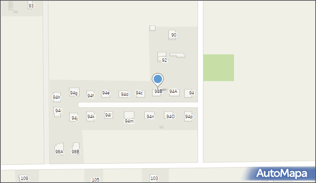 Rokszyce Drugie, Rokszyce Drugie, 94B, mapa Rokszyce Drugie