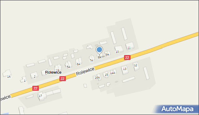 Rolewice, Rolewice, 8A, mapa Rolewice